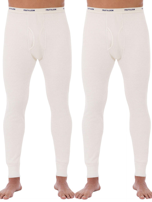 Fruit of the Loom Men's Classic Midweight Waffle Thermal Underwear Bottoms (1 & 2 Packs)